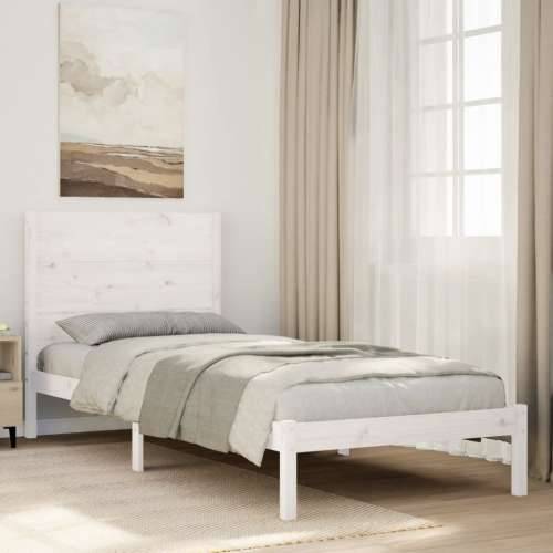 Dugi okvir kreveta bez madraca bijeli 100x210 cm masivno drvo - Bijela 100 x 210 cm Cijena