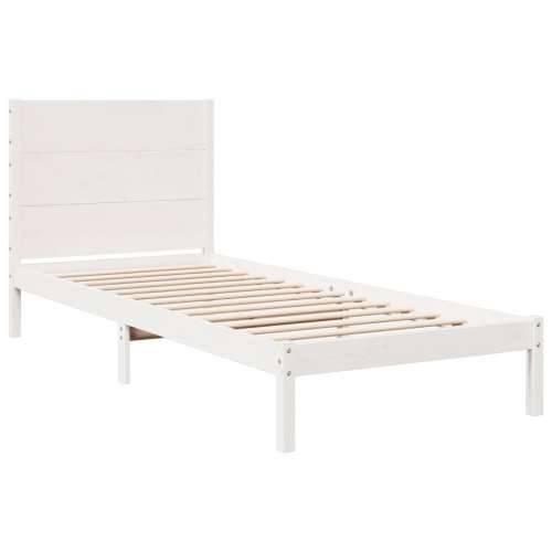 Dugi okvir kreveta bez madraca bijeli 100x210 cm masivno drvo - Bijela 100 x 210 cm Cijena