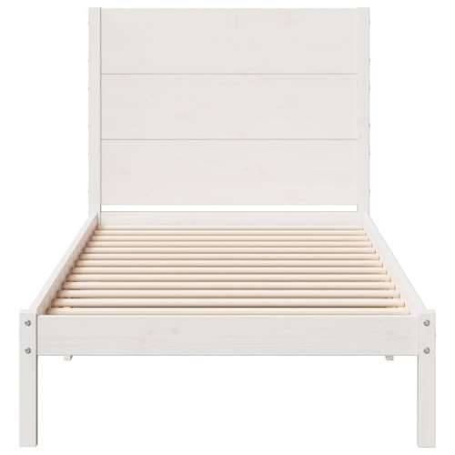 Dugi okvir kreveta bez madraca bijeli 100x210 cm masivno drvo - Bijela 100 x 210 cm Cijena