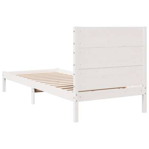 Dugi okvir kreveta bez madraca bijeli 100x210 cm masivno drvo - Bijela 100 x 210 cm Cijena