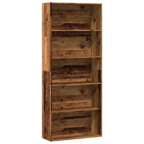 Ormarić za knjige boja drva 80 x 30 x 189 cm konstruirano drvo - Staro drvo 1 189 cm 80 cm Cijena