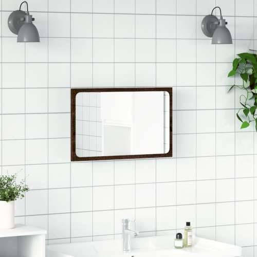 LED kupaonsko ogledalo boja smeđeg hrasta 60x8,5x38 cm drveno - Smeđi hrast 1 Cijena