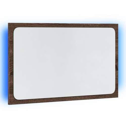 LED kupaonsko ogledalo boja smeđeg hrasta 60x8,5x38 cm drveno - Smeđi hrast 1 Cijena