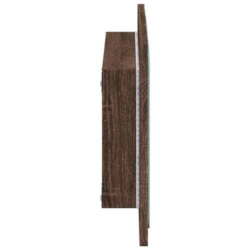 LED kupaonsko ogledalo boja smeđeg hrasta 60x8,5x38 cm drveno - Smeđi hrast 1 Cijena