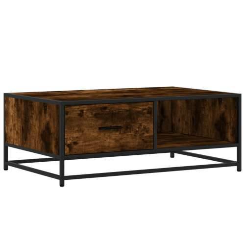 Stolić za kavu boja dimljenog hrasta 90x57x35 cm drvo i metal - Dimljeni hrast 1 Cijena