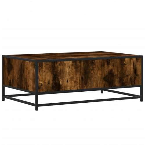 Stolić za kavu boja dimljenog hrasta 90x57x35 cm drvo i metal - Dimljeni hrast 1 Cijena