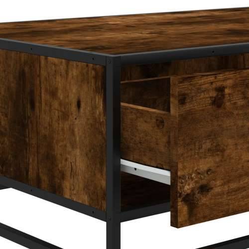 Stolić za kavu boja dimljenog hrasta 90x57x35 cm drvo i metal - Dimljeni hrast 1 Cijena