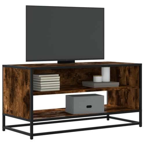 TV ormarić boja hrasta 91x40x46 cm konstruirano drvo i metal - Dimljeni hrast 1 91 cm Cijena