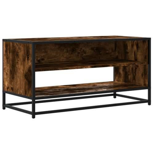 TV ormarić boja hrasta 91x40x46 cm konstruirano drvo i metal - Dimljeni hrast 1 91 cm Cijena