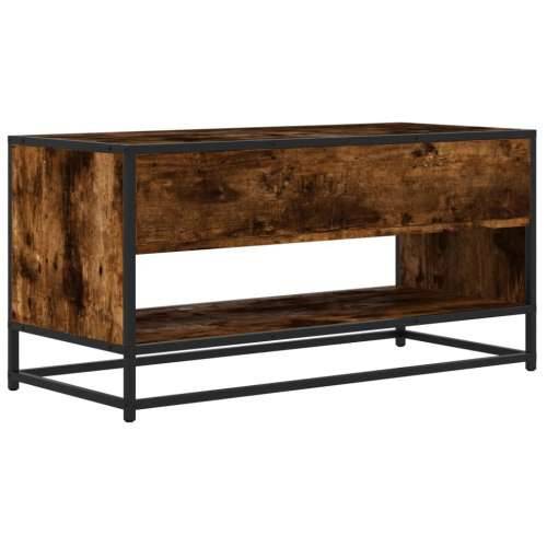 TV ormarić boja hrasta 91x40x46 cm konstruirano drvo i metal - Dimljeni hrast 1 91 cm Cijena