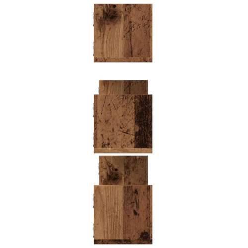 Zidne police 3 kom boja staro drvo 80x18x18cm konstruirano drvo - Staro drvo 80 x 18 x 18 cm 1 Cijena