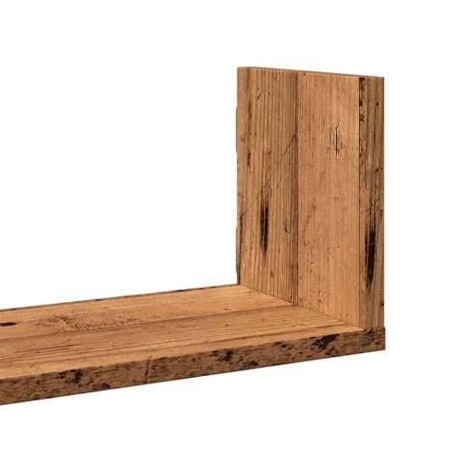 Zidne police 3 kom boja staro drvo 80x18x18cm konstruirano drvo - Staro drvo 80 x 18 x 18 cm 1 Cijena