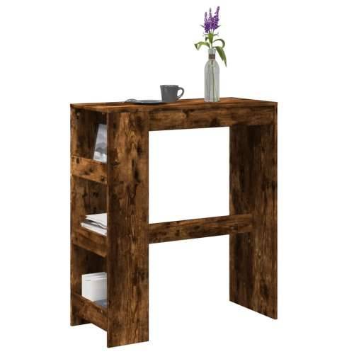 Barski stol s držačima boja hrasta 90x40x103,5 cm drveni - Dimljeni hrast 1 Cijena