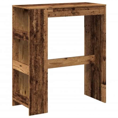 Barski stol s držačima boja staro drvo 90x40x103,5 cm drveni - Staro drvo 1 Cijena