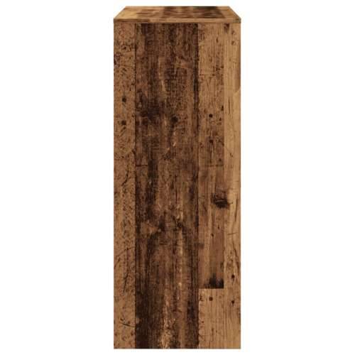 Barski stol s držačima boja staro drvo 90x40x103,5 cm drveni - Staro drvo 1 Cijena