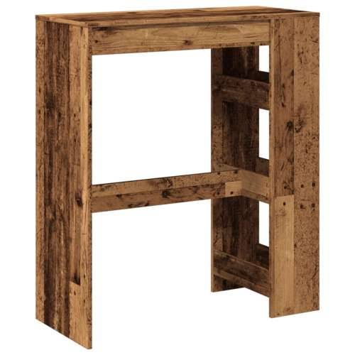 Barski stol s držačima boja staro drvo 90x40x103,5 cm drveni - Staro drvo 1 Cijena