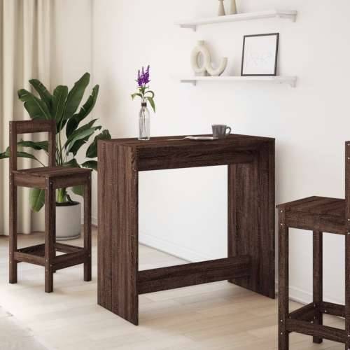 Barski stol smeđa boja hrasta 102x50x103,5 cm konstruirano drvo - Smeđi hrast 1 102 cm Cijena