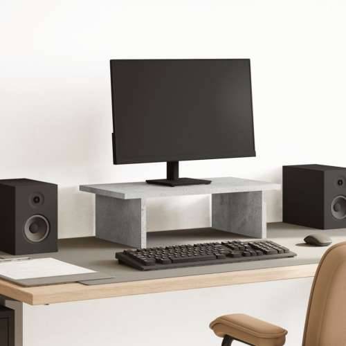 Stalak za monitor siva boja betona 50x27x15 cm drveni - Beton siva 50 x 27 x 15 cm Cijena