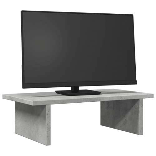 Stalak za monitor siva boja betona 50x27x15 cm drveni - Beton siva 50 x 27 x 15 cm Cijena