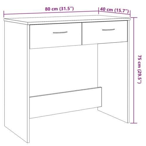 Radni stol boja artisian hrast 80x40x75cm od konstruiranog drva - artisian oak Cijena