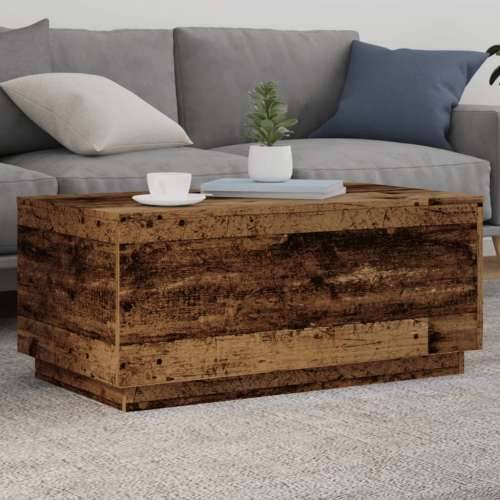 Stolić za kavu s LED svjetlima boja starog drva 90 x 50 x 40 cm - Staro drvo 1 90 cm Cijena