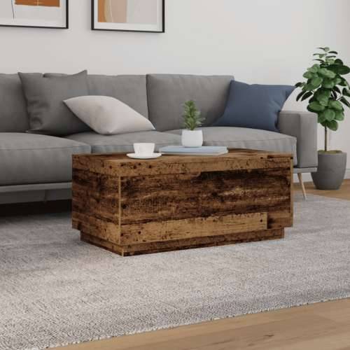 Stolić za kavu s LED svjetlima boja starog drva 90 x 50 x 40 cm - Staro drvo 1 90 cm Cijena