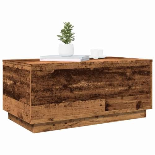 Stolić za kavu s LED svjetlima boja starog drva 90 x 50 x 40 cm - Staro drvo 1 90 cm Cijena
