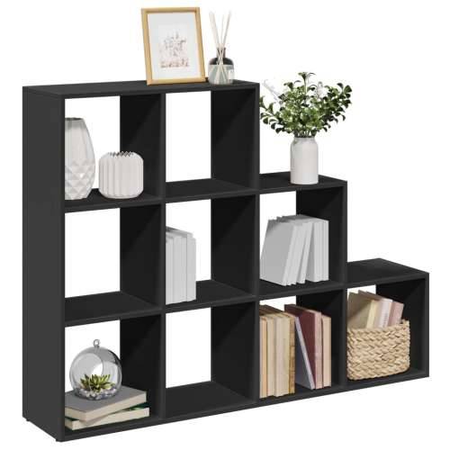 Pregrada/regal za knjige 3razina crni 137,5x29x103,5cm drveni - Crna 1 103.5 cm 137.5 cm Cijena