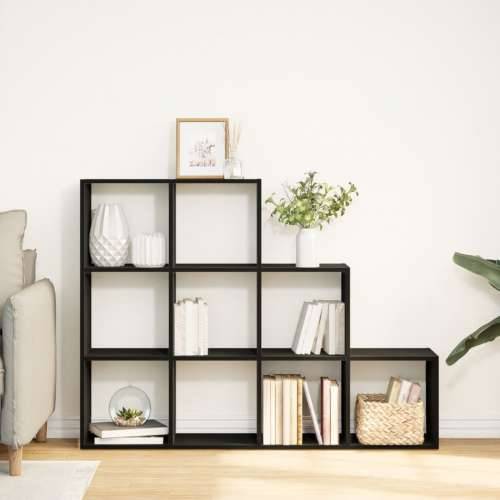 Pregrada/regal za knjige 3razina crni 137,5x29x103,5cm drveni - Crna 1 103.5 cm 137.5 cm Cijena