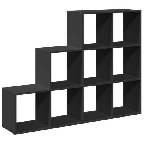 Pregrada/regal za knjige 3razina crni 137,5x29x103,5cm drveni - Crna 1 103.5 cm 137.5 cm Cijena