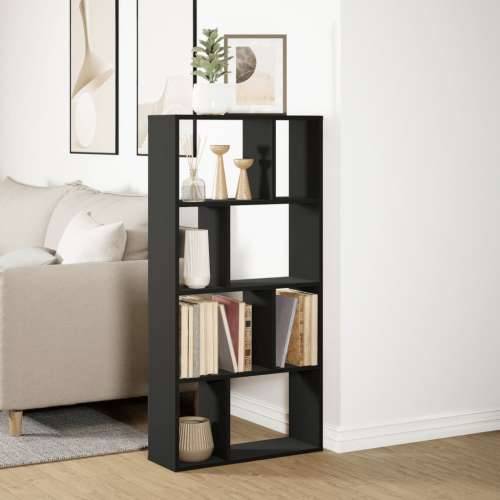 Regal za knjige crni 60x20x120 cm od konstruiranog drva - Crna 1 60 cm Cijena