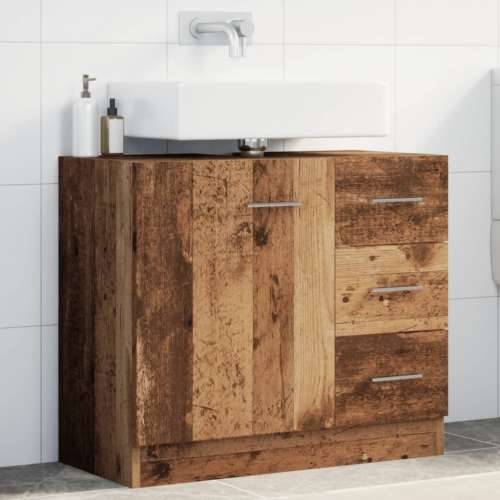 Ormarić za Lavabo - Umivaonik boja drva 63x30x54 cm konstruirano drvo - Staro drvo 1 Cijena