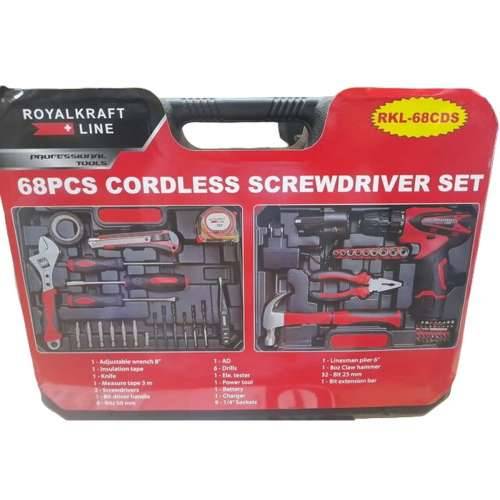 Set Alata Royal Kraft Bušilica odvijač 23 nm 1,5 Ah 12 V 68 Dijelovi Cijena