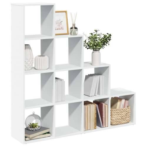 Pregrada za knjige 4 razine bijeli 131,5x29x131,5 cm drvena - Bijela 1 131.5 cm Cijena