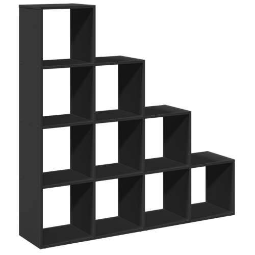 Pregrada/regal za knjige 4 razina crni 131,5x29x131,5 cm drveni - Crna 1 131.5 cm Cijena