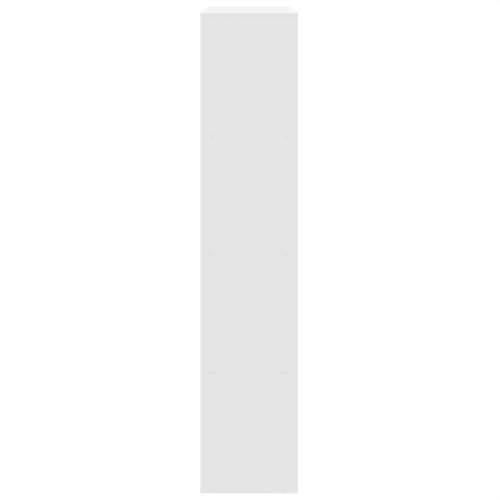 Pregrada za knjige 4 razine bijeli 143,5 x 29 x 143,5 cm drvena - Bijela 1 143.5 cm Cijena