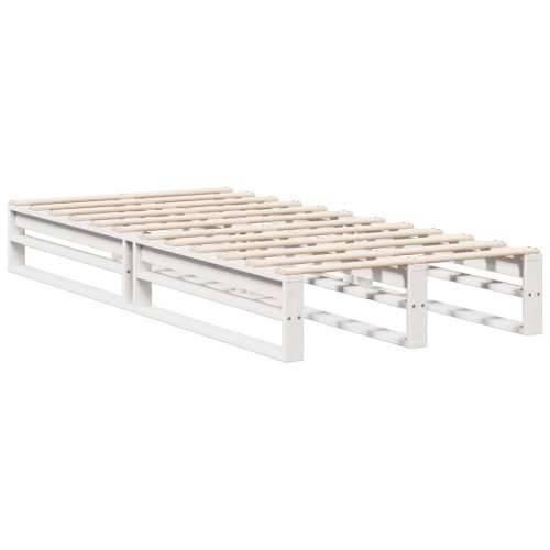 Krevet s regalom z knjige bez madraca bijeli 100x200cm borovina - Bijela 100 x 200 cm Cijena