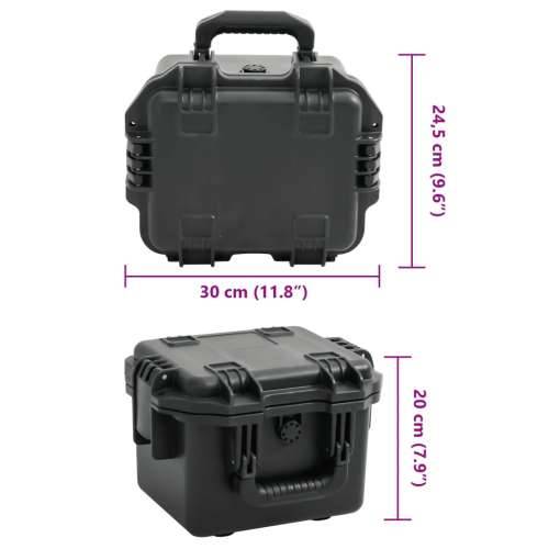 Prijenosni kovčeg crni 30x24,5x20 cm od PP-a - 30 x 24.5 x 20 cm Cijena