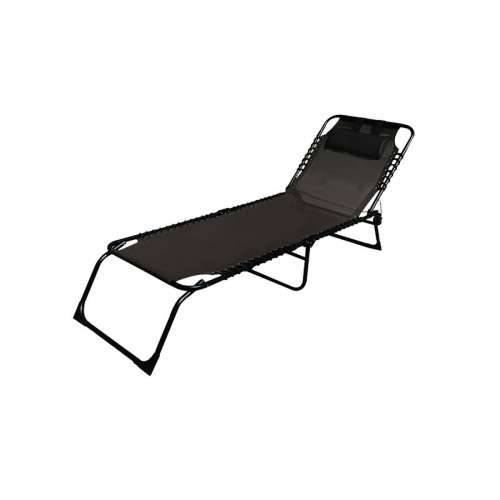 Pludmales guļamkrēsls Marbueno Crna 190 x 27 x 58 cm Casual Cijena