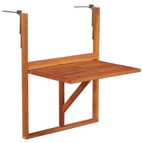 Viseći stol za balkon 64,5 x 44 x 80 cm masivno bagremovo drvo