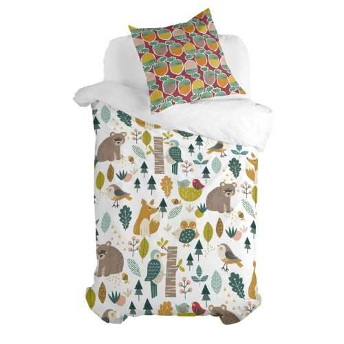 Set pokrivača za poplun HappyFriday Moshi Moshi Harvestwood Pisana Krevet od 80 2 Dijelovi Cijena