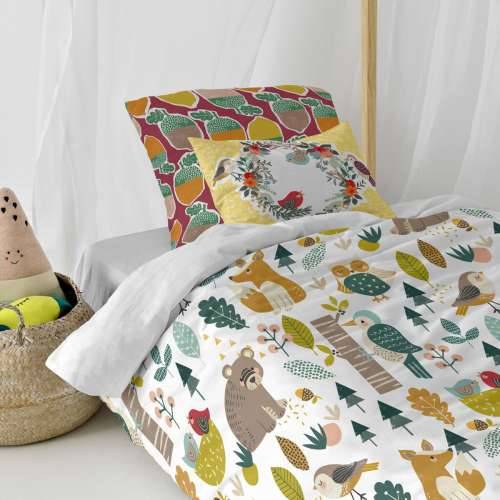 Set pokrivača za poplun HappyFriday Moshi Moshi Harvestwood Pisana Krevet od 80 2 Dijelovi Cijena