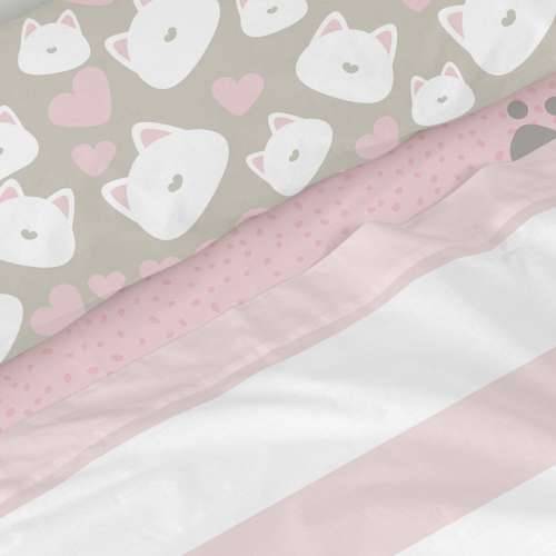Set posteljine HappyFriday Happynois Kitty Pisana Krevet od 105 2 Dijelovi Cijena