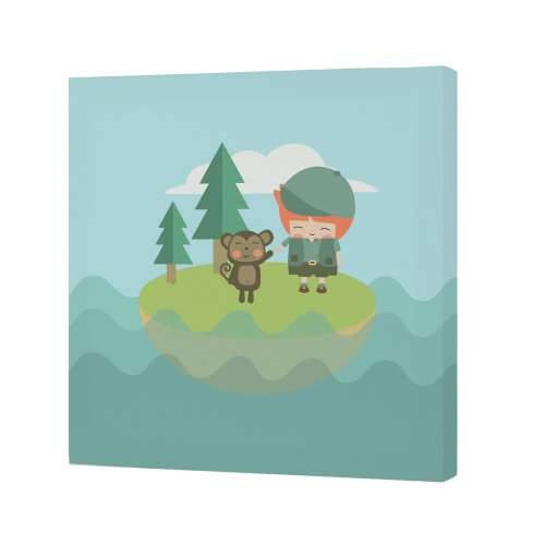 Platno HappyFriday Happynois World map Pisana 27 x 27 cm Cijena