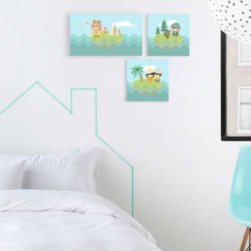 Platno HappyFriday Happynois World map Pisana 27 x 27 cm Cijena
