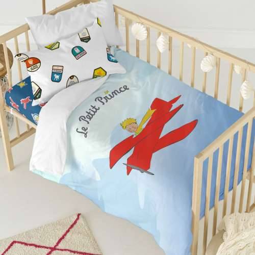 Set pokrivača za poplun HappyFriday Le Petit Prince Son Avion Pisana Dječji krevetić 2 Dijelovi Cijena