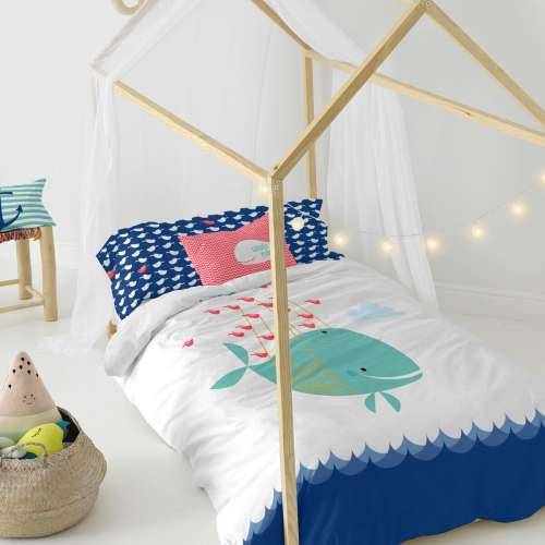 Set pokrivača za poplun HappyFriday Moshi Moshi Whale Pisana Krevet od 80/90 2 Dijelovi Cijena