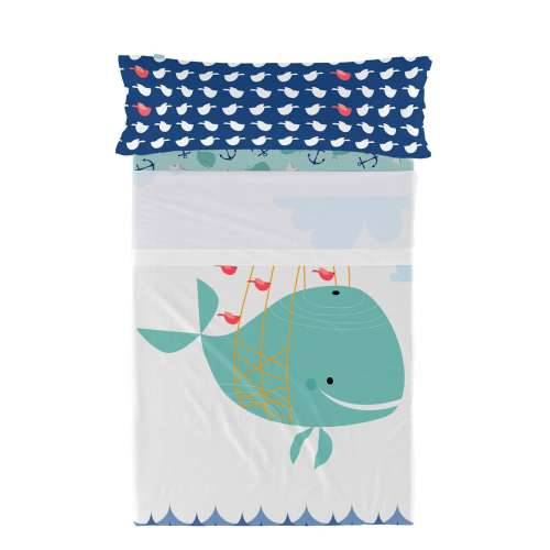 Set posteljine HappyFriday Moshi Moshi Whale Pisana Krevet od 105 2 Dijelovi Cijena