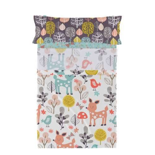 Set posteljine HappyFriday Moshi Moshi Woodland Pisana Krevet od 105 2 Dijelovi Cijena