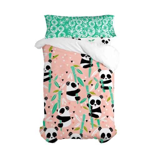 Set pokrivača za poplun HappyFriday Moshi Moshi Panda Garden Roza Krevet od 105 2 Dijelovi Cijena